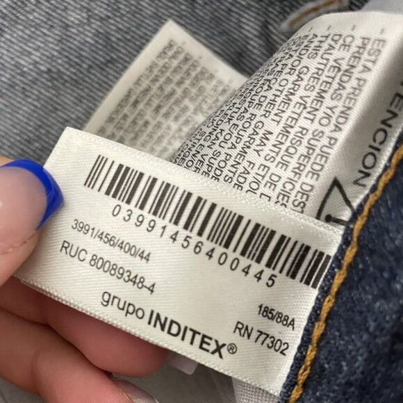 Zara ORIGINS Mens Straight Jeans Ankle Denim Blue EU 44 US 34 3991/456 NWT - Picture 8 of 14